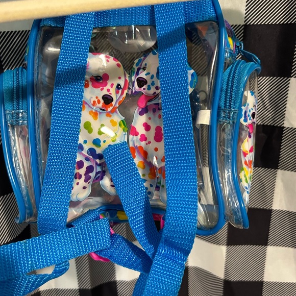 Vintage 90s Lisa Frank Spottie & Dottie Rainbow Dalmatians Clear Mini Backpack - Picture 6 of 10